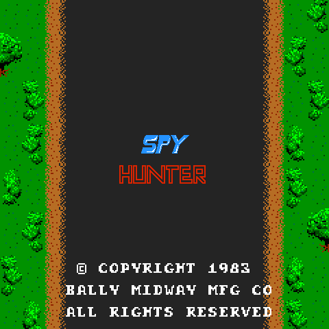 Spy Hunter Arcade Screenshot: Title screen.
