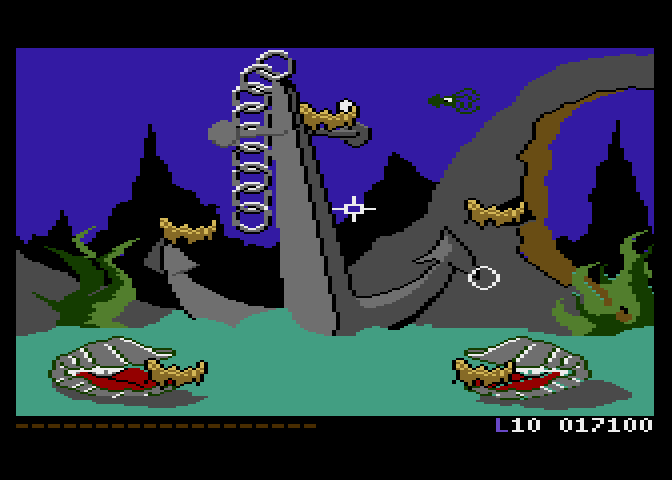 Crack'ed Atari 7800 Screenshot: Only one egg left, better protect it!