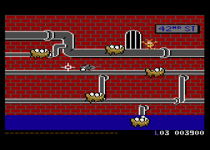 Crack'ed Atari 7800 Screenshot: A mouse has stolen an egg!