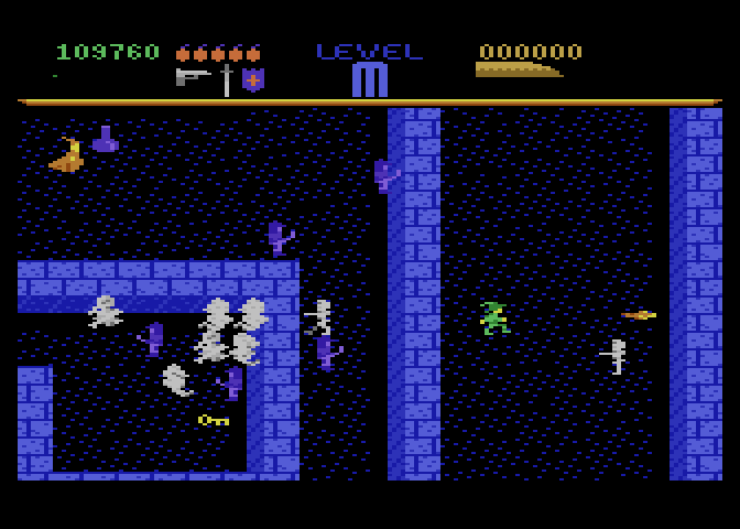 Dark Chambers Atari 7800 Screenshot: There are more enemies to deal with as the game progresses...