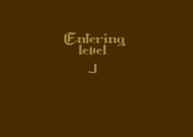 Dark Chambers Atari 7800 Screenshot: Entering level J...