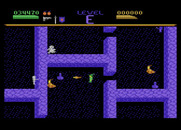 Dark Chambers for Atari 7800 - Shoot this blue potion a few times to prevent more opponents from generating...