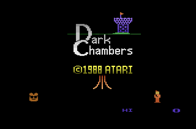 Dark Chambers Atari 2600 Screenshot: Title screen.