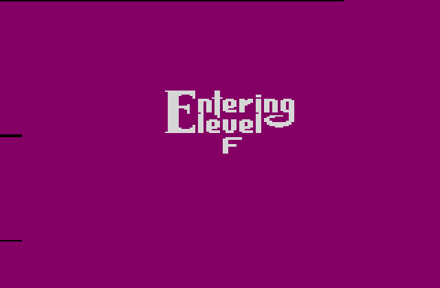 Dark Chambers Atari 2600 Screenshot: Entering Level F...