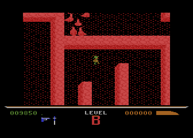 Dark Chambers Atari 8-bit Screenshot: Exploring...which way should I go?