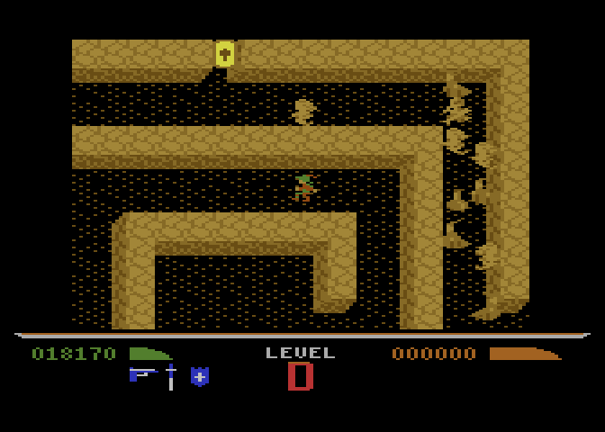 Dark Chambers Atari 8-bit Screenshot: I'll need to find another key...