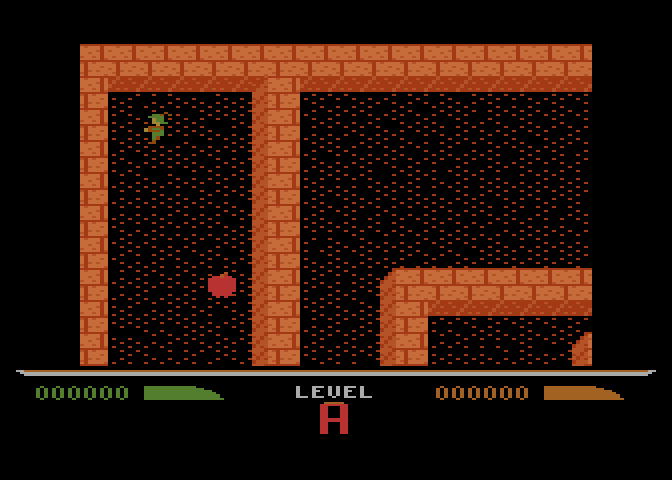 Dark Chambers Atari 8-bit Screenshot: Game start.