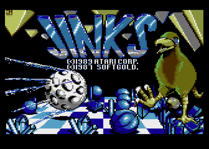 Jinks Atari 7800 Screenshot: Title screen.