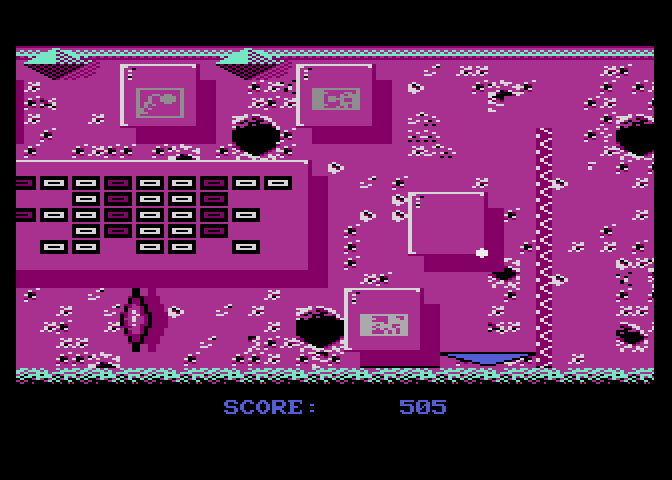 Jinks Atari 7800 Screenshot: Guiding the ball to the right side of the playfield...
