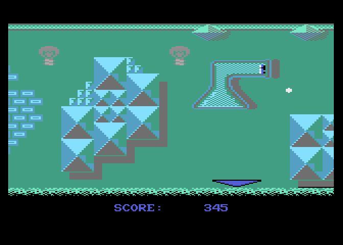 Jinks Atari 7800 Screenshot: This funnel capture the ball and shoots it out to the right...