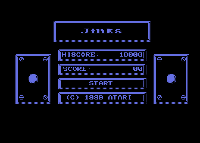 Jinks Atari 7800 Screenshot: Press button to start the game.