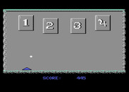 Jinks for Atari 7800 - The interlude screen; hit a number with the ball to travel to that level.