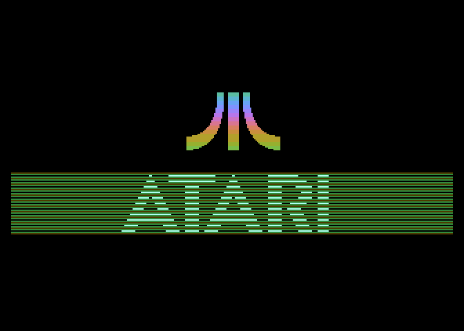 Barnyard Blaster Atari 7800 Screenshot: Atari logo.