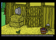 Barnyard Blaster for Atari 7800 - Mice, ducks, and other targets appear inside the barn...