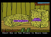 Barnyard Blaster for Atari 7800 - Select a one or two player game.