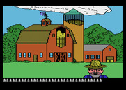 Barnyard Blaster for Atari 7800 - Bottle hit for 40 points! The longer it's in the air, the fewer points are awarded...