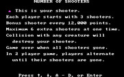 Centipede for IBM PC/Compatibles - Instructions (Number of shooters).