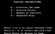 Centipede for IBM PC/Compatibles - Playing instructions menu.
