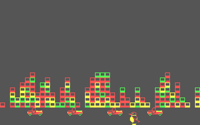 Alpha Build IBM PC/Compatibles Screenshot: The city has some color now!
