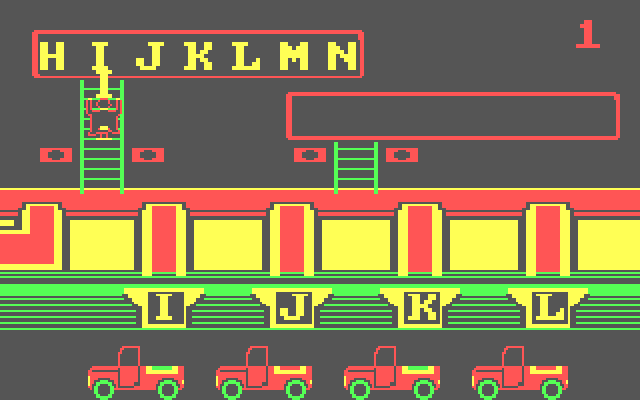 Alpha Build IBM PC/Compatibles Screenshot: Picking up the letter "I"...