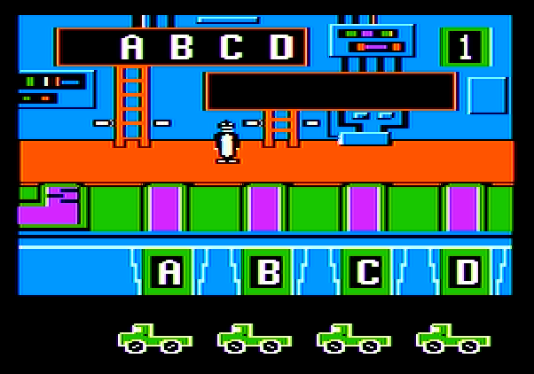 Alpha Build Apple II Screenshot: Game start.