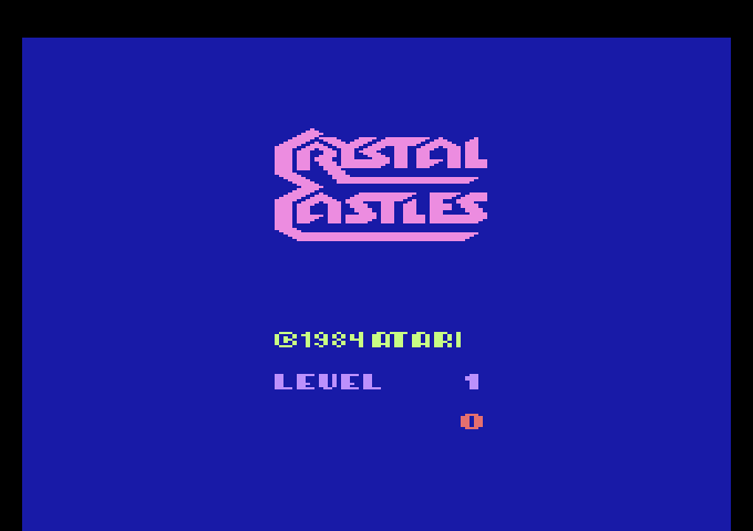 Crystal Castles Atari 2600 Screenshot: Title screen.