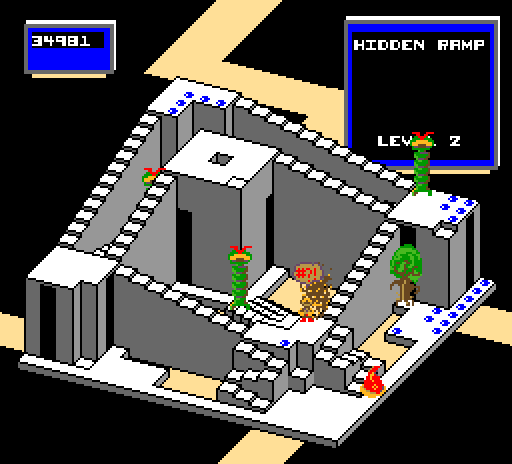 Crystal Castles Arcade Screenshot: Oh no, the bees got me!
