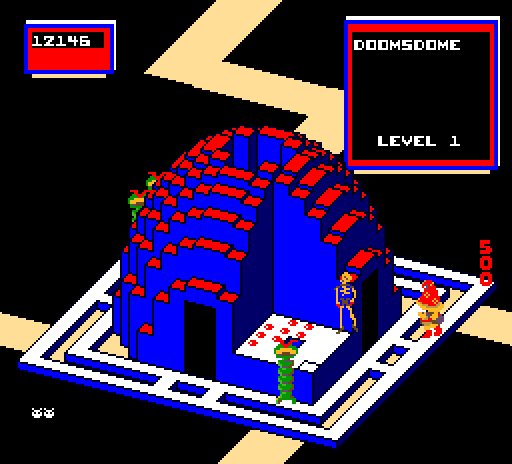 Crystal Castles Arcade Screenshot: Wearing the magic hat...