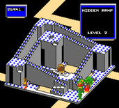 Crystal Castles for Arcade - Level 2 starts with hidden ramps...