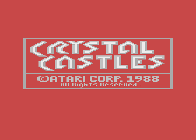 Crystal Castles Atari 8-bit Screenshot: Title screen.