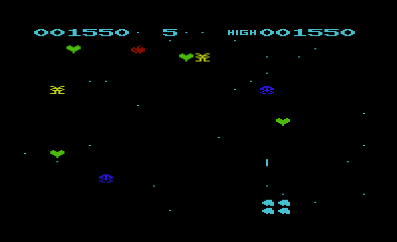 Space Phreeks Commodore VIC-20 Screenshot: Crash! I've been hit!