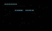 Space Phreeks for Commodore VIC-20 - The game starts with the game over screen and scrolling stars.