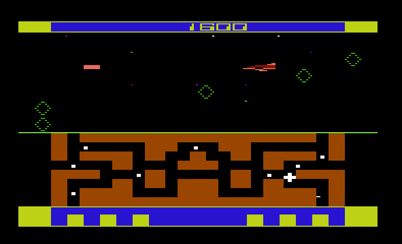 Spider City Commodore VIC-20 Screenshot: Some new opponents materialize...