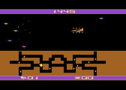 Spider City for Atari 8-bit - After being hit you have a short period of time with a shield.