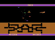 Spider City for Atari 8-bit - Firing at opponents...
