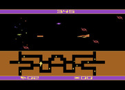 Spider City for Atari 8-bit - Being attacked from all sides...