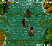 Ikari III: The Rescue for Arcade - When in the water you can only punch, not kick...