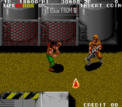 Ikari III: The Rescue for Arcade - The guys with guns are tough, but sometimes you can take their weapon!