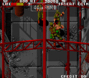 Ikari III: The Rescue for Arcade - Fighting my way down a corridor...