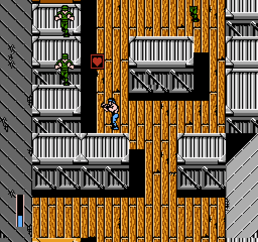 Ikari III: The Rescue NES / Famicom Screenshot: Pick up the heart to replenish energy...