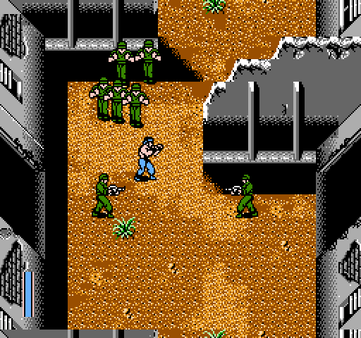 Ikari III: The Rescue NES / Famicom Screenshot: Opponents are now becoming much more difficult to defeat!