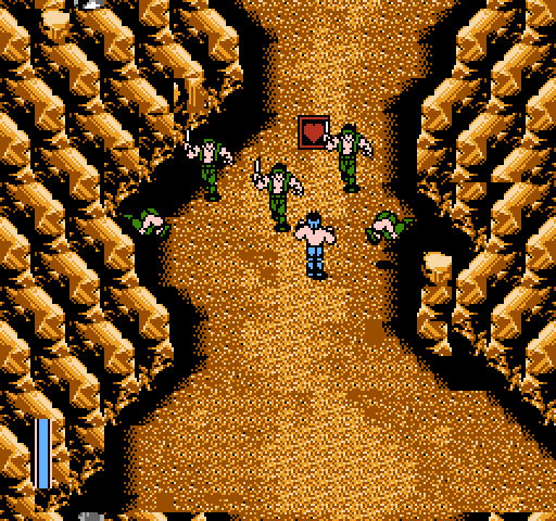 Ikari III: The Rescue NES / Famicom Screenshot: Rushing into the next area...
