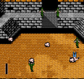 Ikari III: The Rescue for NES / Famicom - Ouch! Don't get hit by the rocks being thrown at you...