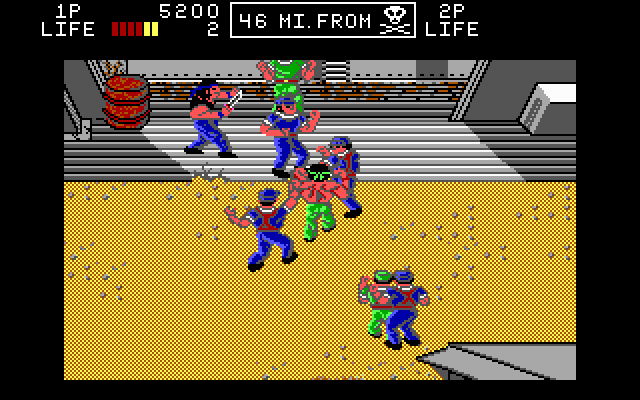Ikari III: The Rescue IBM PC/Compatibles Screenshot: The brawl continues...