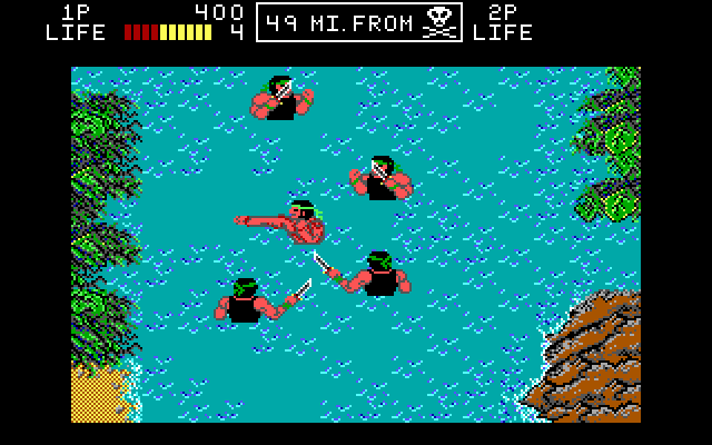 Ikari III: The Rescue IBM PC/Compatibles Screenshot: Enemies approach from all directions!