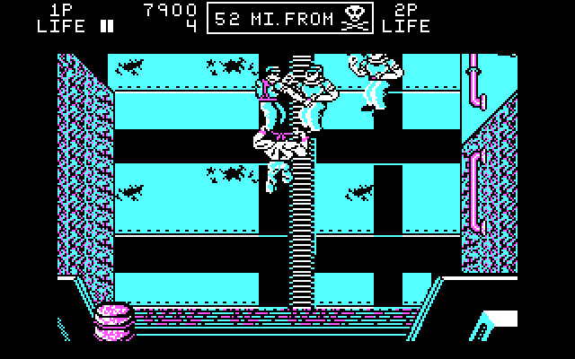 Ikari III: The Rescue IBM PC/Compatibles Screenshot: Numerous enemies approach...