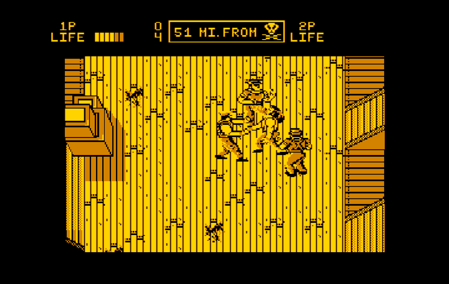Ikari III: The Rescue IBM PC/Compatibles Screenshot: One of the later levels during the game demo.