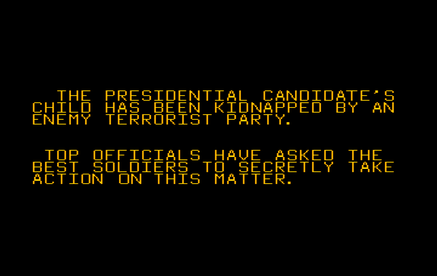 Ikari III: The Rescue IBM PC/Compatibles Screenshot: The story so far...