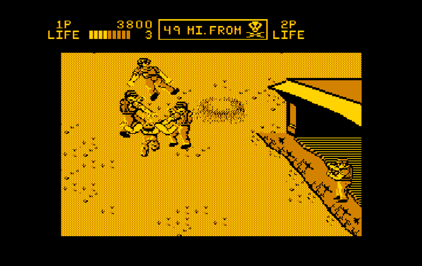 Ikari III: The Rescue IBM PC/Compatibles Screenshot: Enemies appear from all directions...