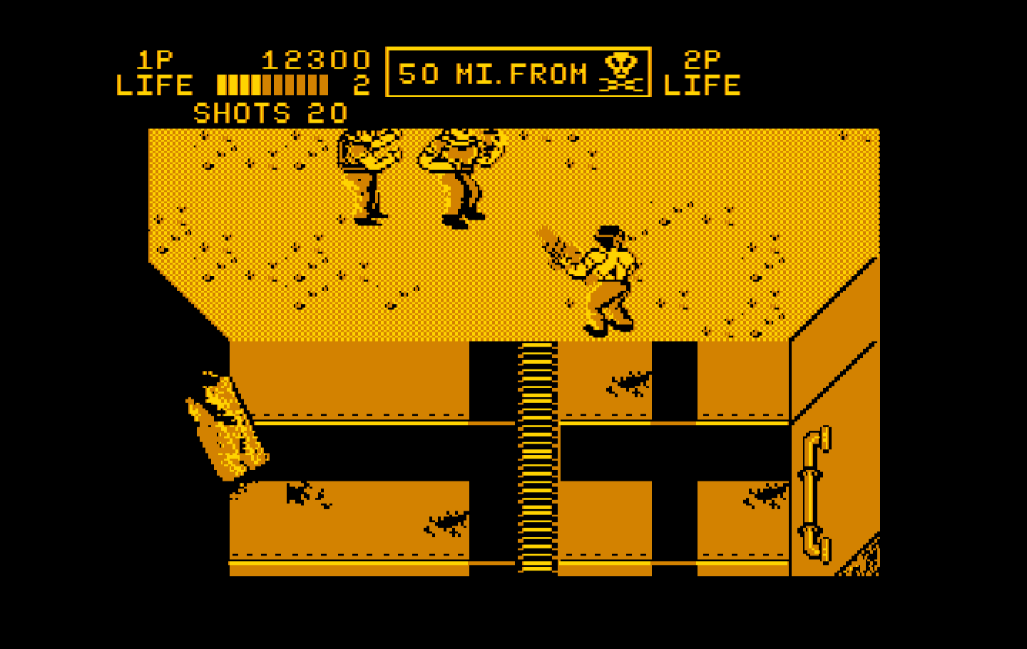 Ikari III: The Rescue IBM PC/Compatibles Screenshot: Now I have a gun...